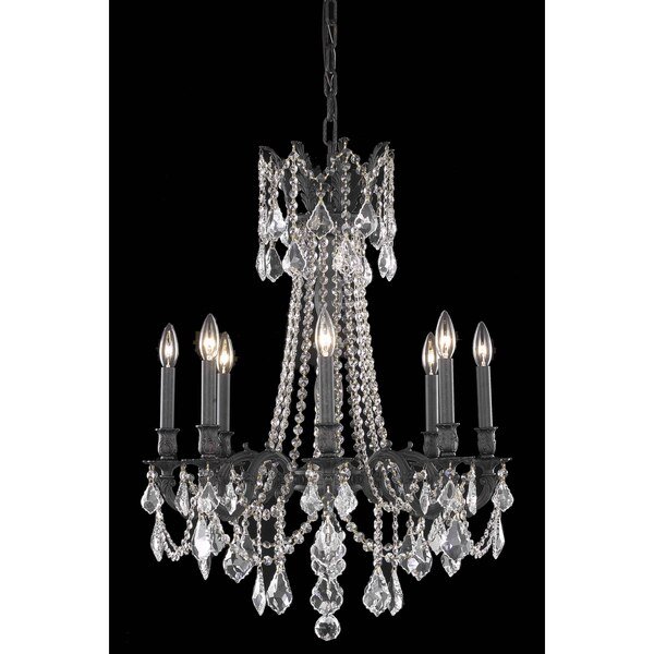 Dining Room Chandelier Dark Bronze, Elegant Lighting, Mfr#: 9208D24DB/EC
